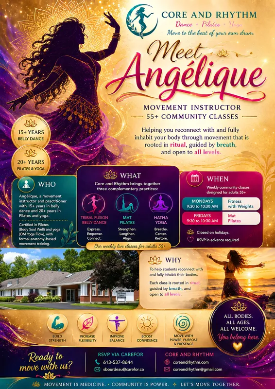 The Meet Angélique infographic